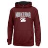 J America NCAA Montana Grizzlies Kids & Baby Foundation Poly Hoodie, X-Large, Maroon/Black view 1