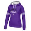 NCAA Northwestern Wildcats Women's Essential Arm Stripe Hoodie, X-Large, Purple/White view 1
