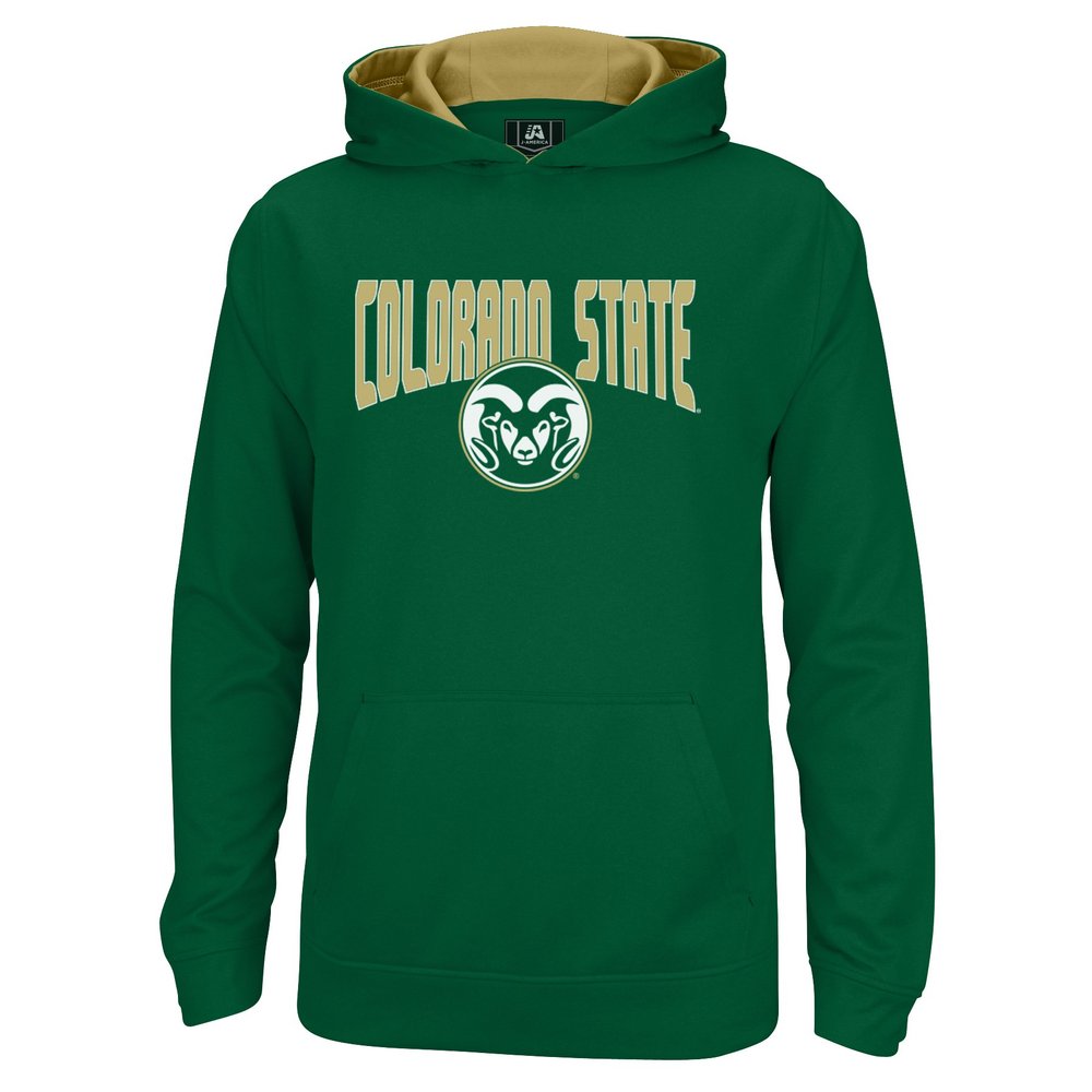 J America NCAA Colorado State Rams Kids & Baby Foundation Poly Hoodie, X-Large, Green/Vegas