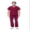 Dagacci Scrubs for Men Set - V-Neck Scrub Top and Cargo Pants - 8 Pockets Men Scrubs Set (X-Small, Burgundy) view 1