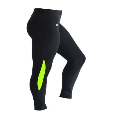 dimok Yoga Pants High-Waist Tummy Control w Hidden Pocket - Black with Variety Inserts (M, Black Green Insert)