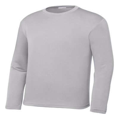 Gravity Threads Youth Long-Sleeve Moisture WickenIng Shirt - Silver - Large
