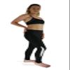 dimok Yoga Pants Leggings High-Waist Tummy Control w Hidden Pocket - Black with Variety Inserts  (S, Black White Insert) view 4