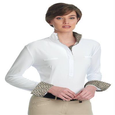 Romfh Penelope Show Shirt (White/Tan/Black, XLRG)