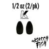 Kenders Outdoors Tungsten Flipping Weights - Black (1/2 oz (2/pk)) view 1