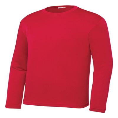 Gravity Threads Youth Long-Sleeve Moisture WickenIng Shirt - True Red - Small
