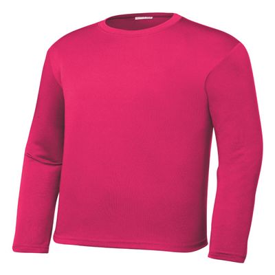 Gravity Threads Youth Long-Sleeve Moisture WickenIng Shirt - Pink Raspberry - Medium
