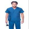 Dagacci Scrubs for Men Set - V-Neck Scrub Top and Cargo Pants - 8 Pockets Men Scrubs Set (X-Small, Caribbean) view 2