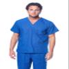 Dagacci Scrubs for Men Set - V-Neck Scrub Top and Cargo Pants - 8 Pockets Men Scrubs Set (Small, Royal Blue) view 2