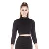 Danzcue Womens' Cheerleading Basic Bodyliner Top Sportswear Body Suits, Black, Large view 1