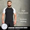 Elite Sports New Item Standard Short Sleeve Compression, Mma, Bjj, No Gi, Cross Training Rash Guard, Small, White view 3