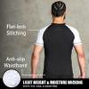Elite Sports New Item Standard Short Sleeve Compression, Mma, Bjj, No Gi, Cross Training Rash Guard, Small, White view 4