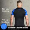 Elite Sports New Item Standard Short Sleeve Compression, Mma, Bjj, No Gi, Cross Training Rash Guard, XX-Large, Blue view 4
