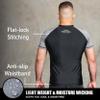 Elite Sports New Item Standard Short Sleeve Compression, Mma, Bjj, No Gi, Cross Training Rash Guard, Small, Gray view 2