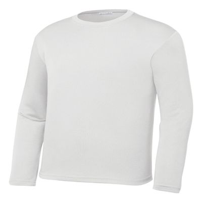 Gravity Threads Youth Long-Sleeve Moisture WickenIng Shirt - White - Small