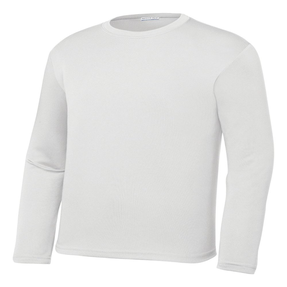 Gravity Threads Youth Long-Sleeve Moisture WickenIng Shirt - White - Small