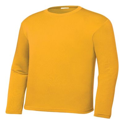 Gravity Threads Youth Long-Sleeve Moisture WickenIng Shirt - Gold - Small