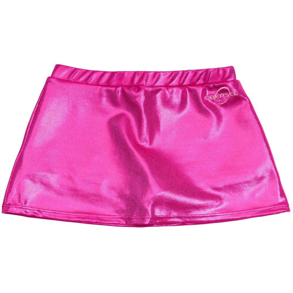 Obersee | Athletic Cheer and Dance Skirt | Girl's Active Performance Skort with Shorts | Pink | CL Child (8-10 Years) | O3CHSKRT005CL