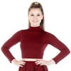 Danzcue Womens' Cheerleading Basic Bodyliner Top Sportswear Body Suits, Scarlet, Medium view 1