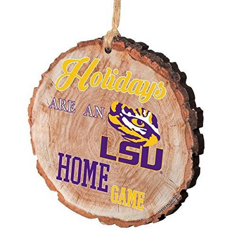 FOCO Lsu Team Wood Stump Ornament