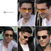 AEVOGUE Polarized Sunglasses For Men Rectangle Metal Frame Retro Sun Glasses AE0395 (Silver&Black, 59) view 2