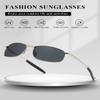 AEVOGUE Polarized Sunglasses For Men Rectangle Metal Frame Retro Sun Glasses AE0395 (Silver&Black, 59) view 4