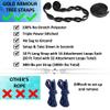 Gold Armour Camping Hammock - XL Double Hammock Portable Hammock Camping Accessories Gear for Outdoor Indoor with Tree Straps, USA Based Brand (Black and Gray) view 4