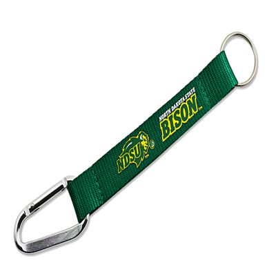 aminco NCAA North Dakota State Bison Carabiner Lanyard Keyring , Green , 8"