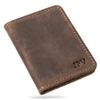 PEGAI Personalized 100% Leather Bifold Wallet for Men with Credit Card Holder | Minimalist Wallet for Men, Handmade Slim Wallet | Knox (Chestnut) view 1