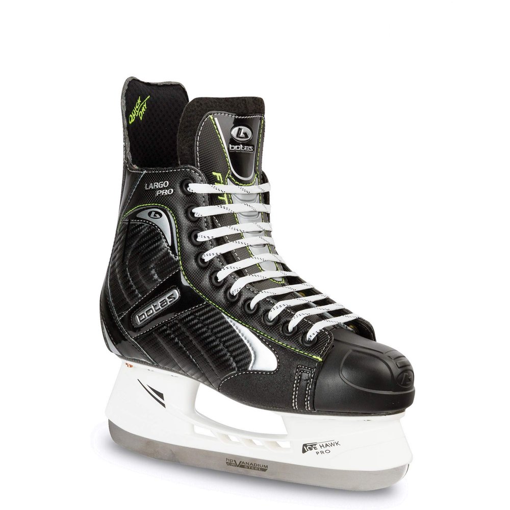 Botas - Largo 571 PRO - Men's Ice Hockey Skates | Made in Europe (Czech Republic) | Color: Black, Size Adult 8