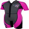 IST WSK-03 Kids 3mm Shorty with Super Stretch Panels and Front Zip (Hot Pink, X-Large) view 1