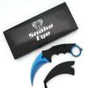 Snake Eye Tactical Karambit Style Full Tang Neck Knife Outdoors Camping Fishing Hunting (Blue) view 1