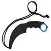 Snake Eye Tactical Karambit Style Full Tang Neck Knife Outdoors Camping Fishing Hunting (Blue) view 2
