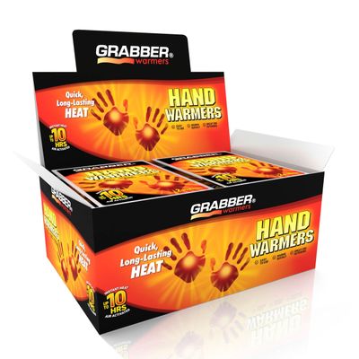 Grabber Hand Warmers - Long Lasting Natural Odorless Air Activated Warmers - Up to 10 Hours of Heat - 40 Pair , 3.5x2"
