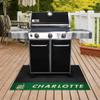 FANMATS 22016 Charlotte 49ers Vinyl Grill Mat - 26in. x 42in. - Deck Patio Protective Mat | Oil, flame, and UV resistant view 1