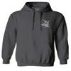 0012. Good Vibe Bones Hand Shaka Cool Vintage Hipster Graphic Sweatshirt Pullover Hoodie (Charcoal, Large) view 1