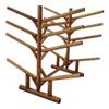8-Place 2 Canoes + 6 SUP Log Rack, Freestanding Kayak Racks for Outdoor Storage, Canoe Stand, Surfboard Racks, SUP Paddle Board Storage Stand, Heavy Duty Canoe Boat Rack, Surfing Board - Canyon Brown view 1