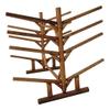 8-Place 2 Canoes + 6 SUP Log Rack, Freestanding Kayak Racks for Outdoor Storage, Canoe Stand, Surfboard Racks, SUP Paddle Board Storage Stand, Heavy Duty Canoe Boat Rack, Surfing Board - Canyon Brown view 4
