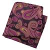 ciciTree 12"x 12" Men's Paisley Pocket Square Purple Jacquard Woven Gift view 4