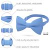 Bow Tie House Classic Pre-Tied Bow Tie Formal Solid Tuxedo (Small, Light Blue) view 2