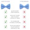 Bow Tie House Classic Pre-Tied Bow Tie Formal Solid Tuxedo (Small, Light Blue) view 3