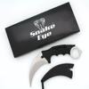 Snake Eye Tactical Karambit Style Full Tang Neck Knife Outdoors Camping Fishing Hunting (Silver) view 1