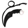 Snake Eye Tactical Karambit Style Full Tang Neck Knife Outdoors Camping Fishing Hunting (Silver) view 2