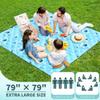 ANJ Outdoors (2025 Upgrade) Extra Large Waterproof Picnic Blankets | Foldable Sandproof Beach Blanket N Outdoor Blanket | 5-Layer Machine Washable Soft Picnic Mat for Camping, Grass, Park N Stadium view 2