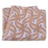 ciciTree 12"x 12" Men's Paisley Pocket Square Orange Jacquard Woven Gift view 2