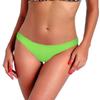 Women Sexy Lady Brazilian V-Style Ruched Ruffle Cheeky Bikini Bottom Thong Hot Summer Beachwear Green view 2