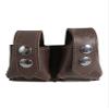 New Barsony Brown Leather Revolver Double Speed Loader Pouch for 6 Shot .44 Mag view 1