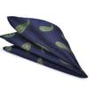 ciciTree 12"x 12" Men's Paisley Pocket Square Navy Blue Jacquard Woven Gift view 1