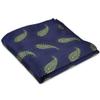 ciciTree 12"x 12" Men's Paisley Pocket Square Navy Blue Jacquard Woven Gift view 3