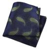 ciciTree 12"x 12" Men's Paisley Pocket Square Navy Blue Jacquard Woven Gift view 4